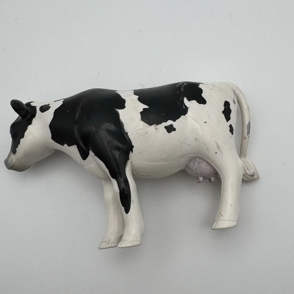 2 Playskool Animals Realistic Holstein Cow Animal Friends Toy Figure 1990 Farm